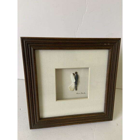 Sharon Nowlan Demdaco Bride & Groom Framed Picture 3D Wood Stone Wedding Bridal - Picture 2 of 10
